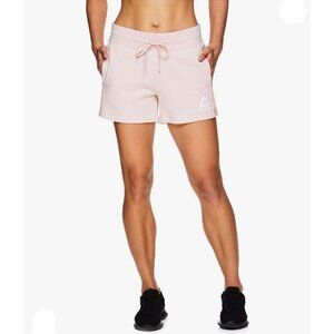 Reebok 3.5" Inseam Running Color Block French Terry Shorts Pockets Rose XL